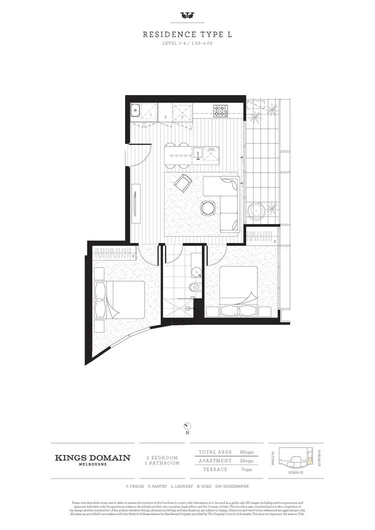 Floorplan of Homely apartment listing, 103/68-70 Dorcas Street, Southbank VIC 3006