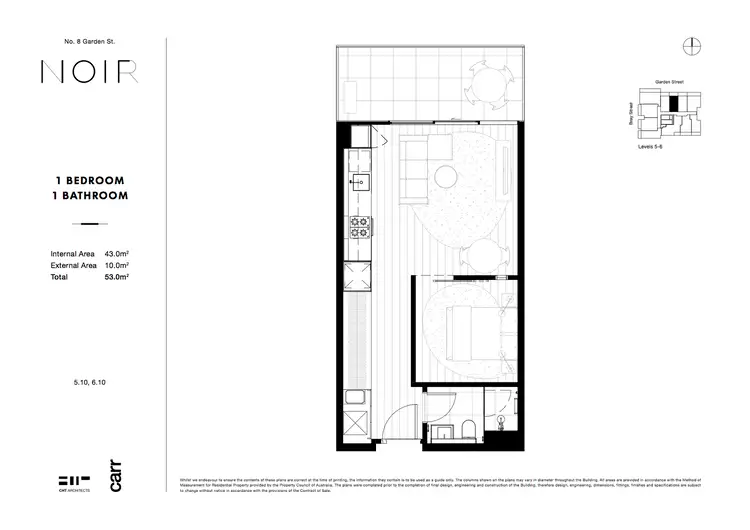 Floorplan of Homely apartment listing, 510/8 Garden Street, South Yarra VIC 3141