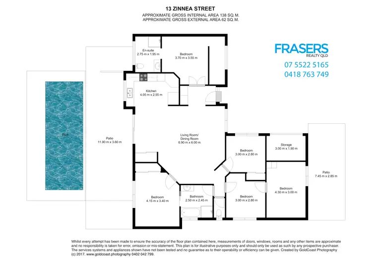 Floorplan of Homely house listing, 13 Zinnea Street, Elanora QLD 4221