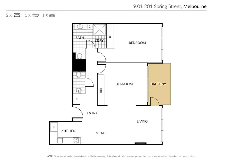 Floorplan of Homely house listing, 9.1/201 Spring Street, Melbourne VIC 3000
