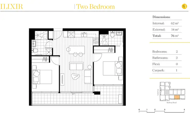 Floorplan of Homely house listing, 806/6 Railway rd, Cheltenham VIC 3192