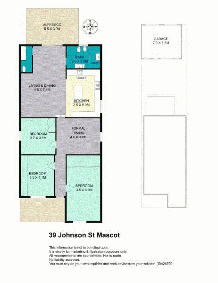 Floorplan of Homely house listing, 39 Johnson Street, Mascot NSW 2020