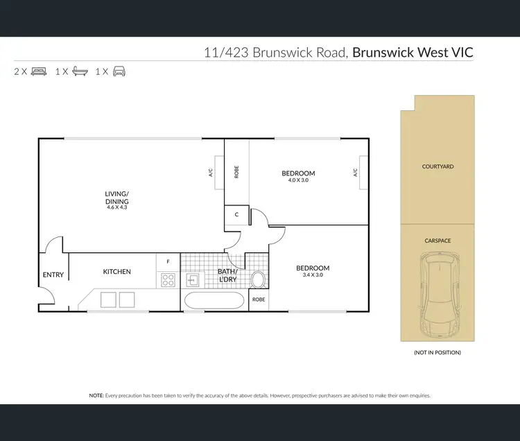 Floorplan of Homely house listing, 11/423 Brunswick Road, Brunswick West VIC 3055