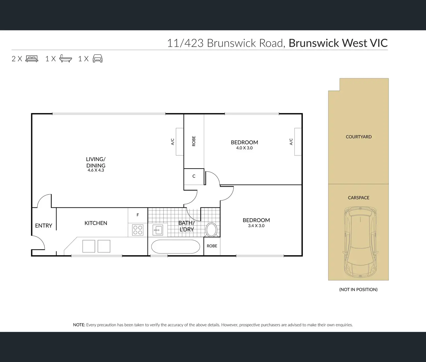 Floorplan of Homely house listing, 11/423 Brunswick Road, Brunswick West VIC 3055