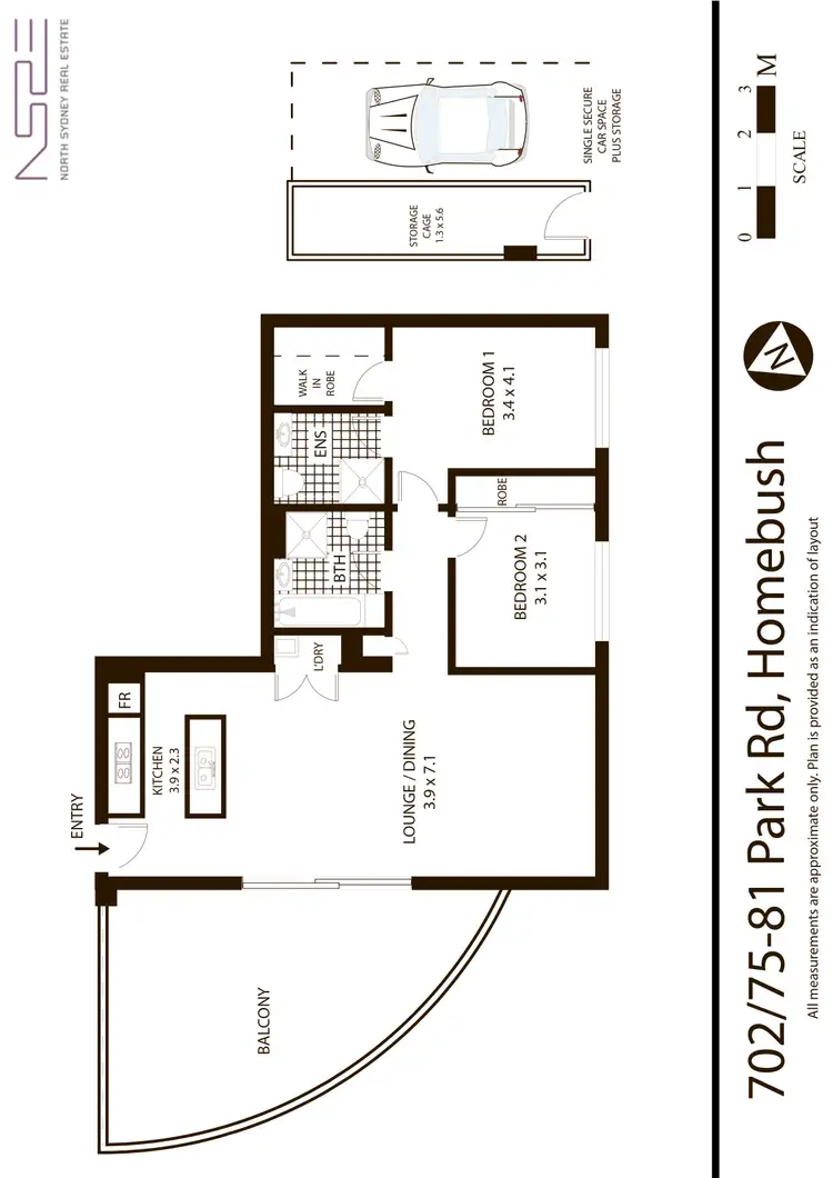 Floorplan of Homely apartment listing, 702/75-81 Park Road, Homebush NSW 2140