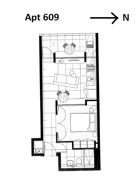 Floorplan of Homely apartment listing, 609/12-14 Claremont Street, South Yarra VIC 3141