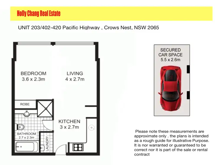 Floorplan of Homely apartment listing, U 203 402-420 Pacific HIghway, Crows Nest NSW 2065