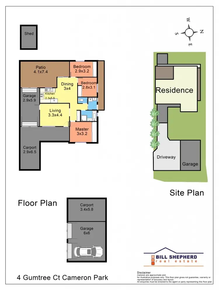 Floorplan of Homely house listing, 4 Gum Tree Court, Cameron Park NSW 2285