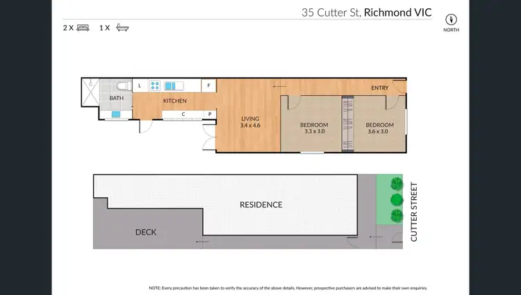 Floorplan of Homely house listing, 35 Cutter Street, Richmond VIC 3121