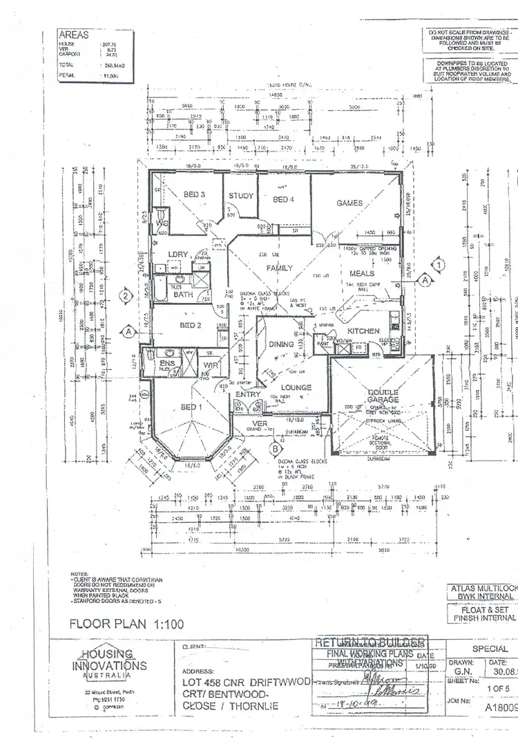 Floorplan of Homely house listing, 1 Bentwood Close, Thornlie WA 6108