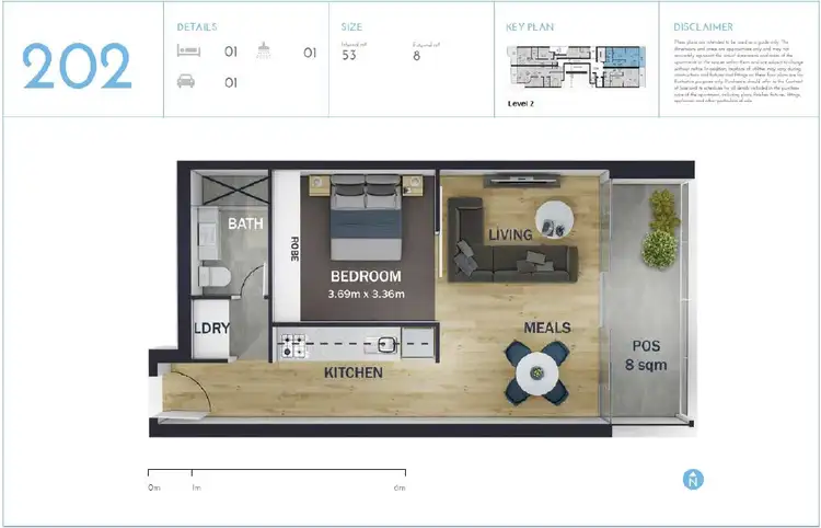 Floorplan of Homely apartment listing, 202/66 Station Street, Fairfield VIC 3078