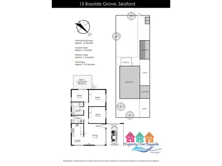 Floorplan of Homely house listing, 15 Bayside Grove, Seaford VIC 3198