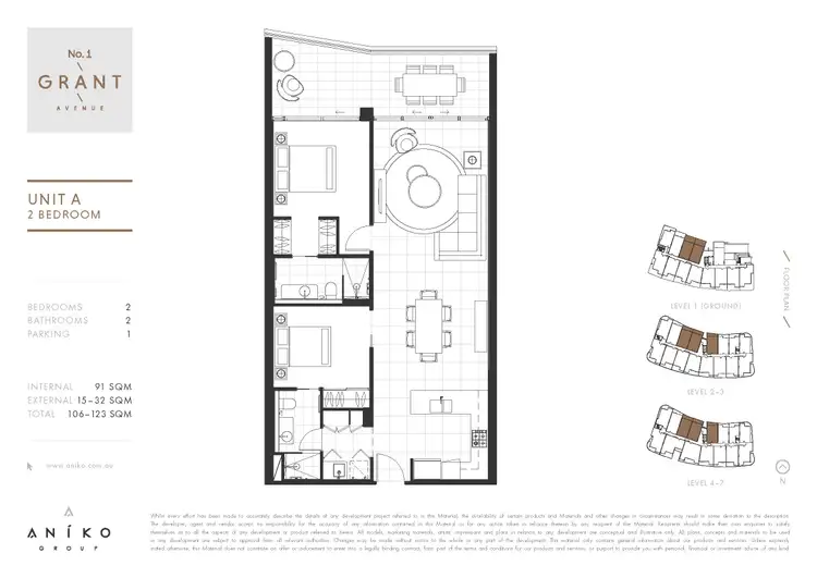 Floorplan of Homely apartment listing, 1 Grant Avenue, Hope Island QLD 4212