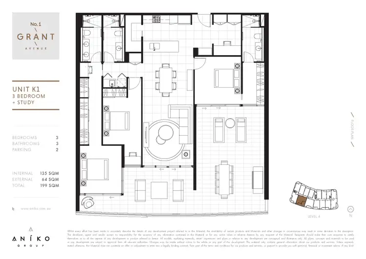 Floorplan of Homely apartment listing, 1 Grant Avenue, Hope Island QLD 4212