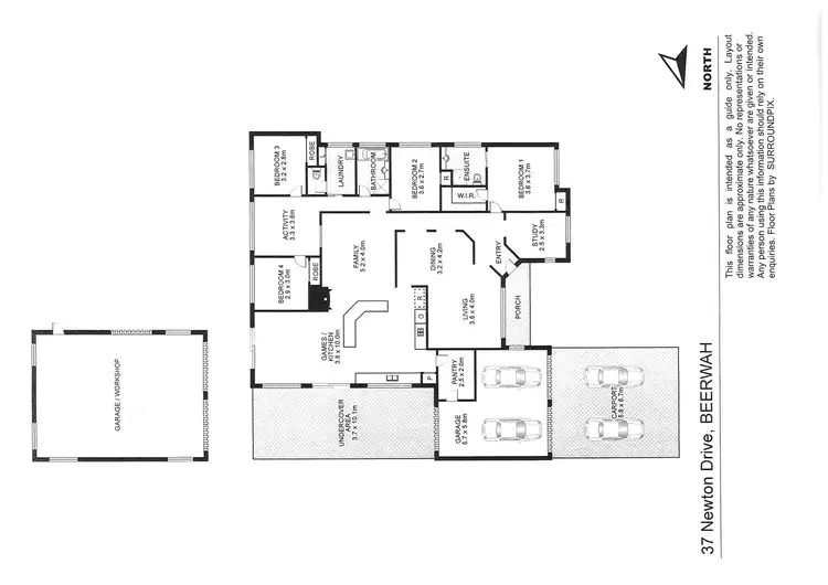 Floorplan of Homely house listing, 37 Newton Drive, Beerwah QLD 4519