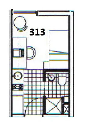 Floorplan of Homely apartment listing, 313/1 Queens Avenue, Hawthorn VIC 3122
