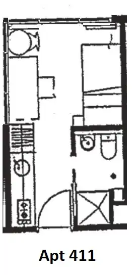 Floorplan of Homely apartment listing, 411/127 Leicester Place, Carlton VIC 3053