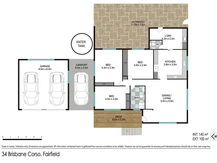 Floorplan of Homely house listing, 34 Brisbane Corso, Fairfield QLD 4103