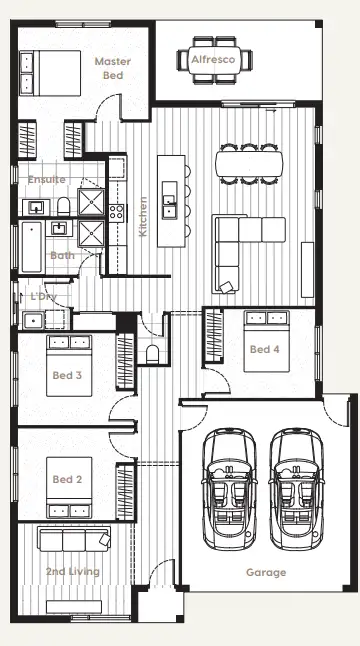 Floorplan of Homely house listing, LOT 2506 Baron Road, Rockbank VIC 3335
