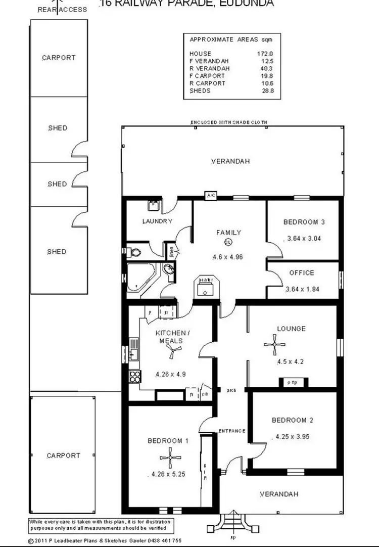 Floorplan of Homely house listing, 16 Railway Parade, Eudunda SA 5374