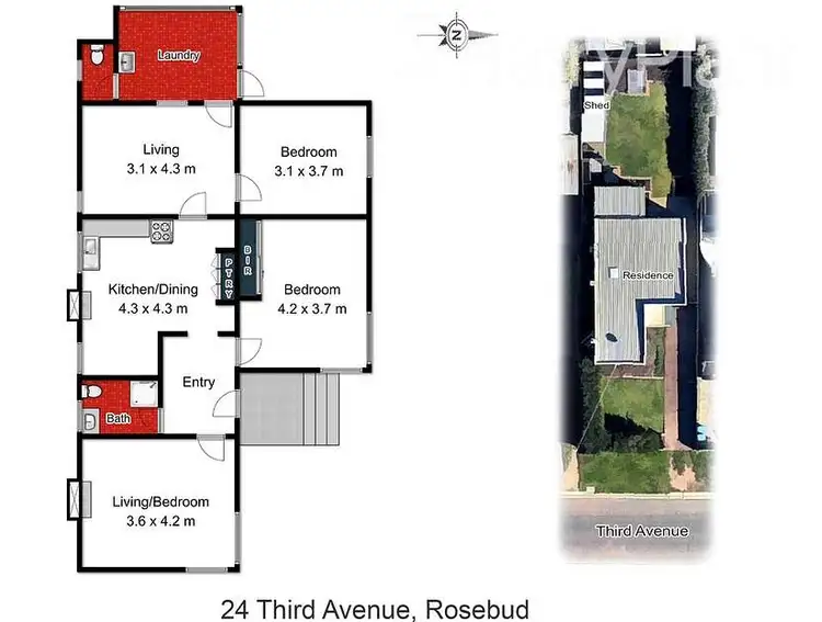Floorplan of Homely house listing, 24 Third Avenue, Rosebud VIC 3939