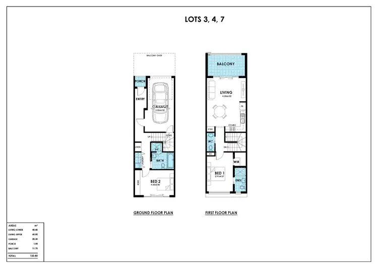 Floorplan of Homely townhouse listing, 3/4 Mawson Link, Mawson Lakes SA 5095