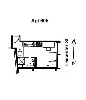Floorplan of Homely apartment listing, 605/127 Leicester Street, Carlton VIC 3053