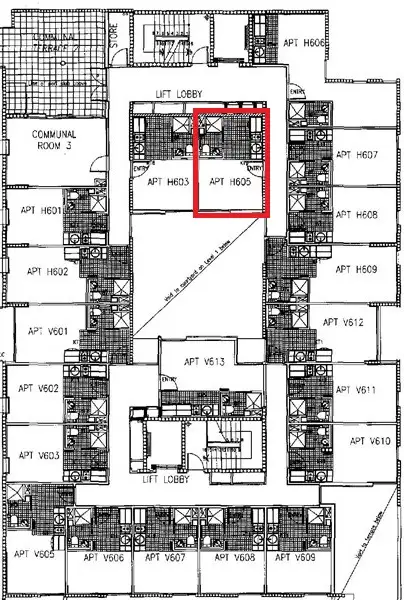 Floorplan of Homely apartment listing, 605/6-8 High Street, North Melbourne VIC 3051