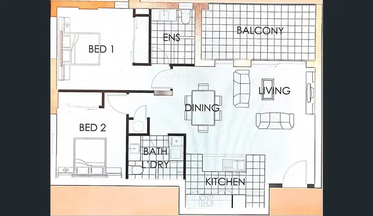 Floorplan of Homely apartment listing, 508/58 Grose Avenue, Cannington WA 6107