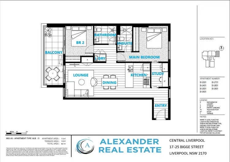 Floorplan of Homely apartment listing, B701/17-25 Bigge Street, Liverpool NSW 2170