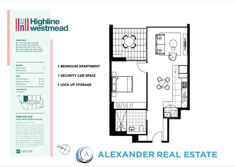 Floorplan of Homely apartment listing, 1543/9 MAPLE TREE ROAD, Westmead NSW 2145