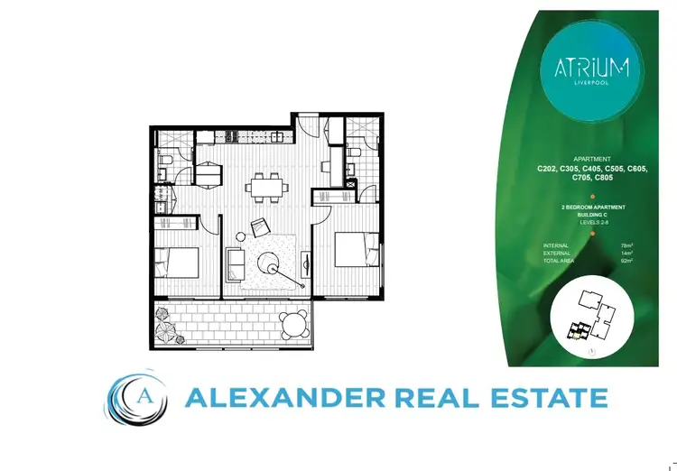 Floorplan of Homely apartment listing, 305/21 Atkinson Street, Liverpool NSW 2170