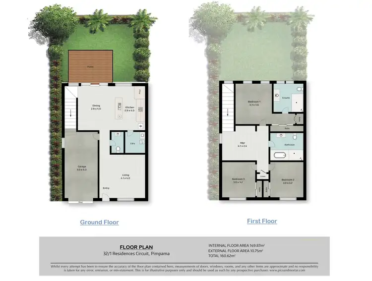 Floorplan of Homely townhouse listing, 32/1 Residences Circuit, Pimpama QLD 4209