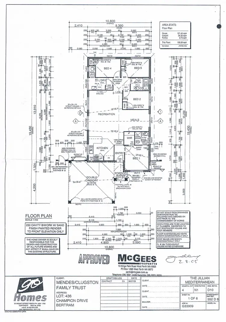 Floorplan of Homely house listing, 12 Champion Drive, Bertram WA 6167
