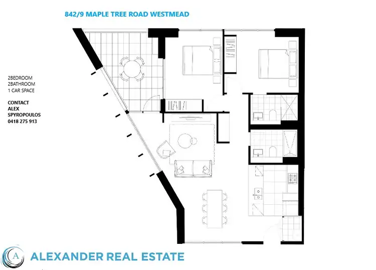 Floorplan of Homely apartment listing, 842/9 Maple Tree Road, Westmead NSW 2145