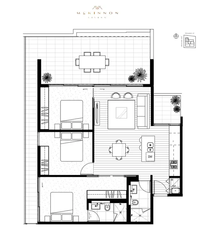 Floorplan of Homely apartment listing, 201/2 Graham Avenue, Mckinnon VIC 3204