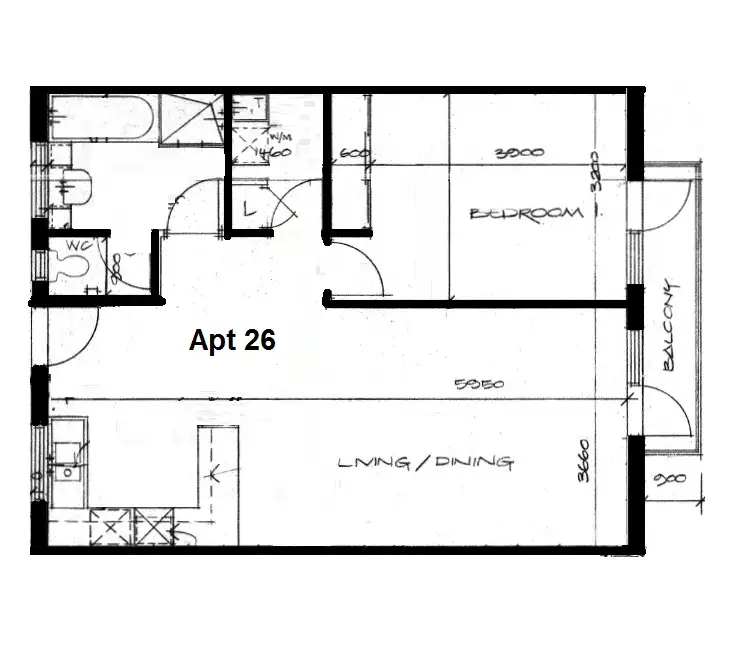 Floorplan of Homely apartment listing, 26/41 University Street, Carlton VIC 3053