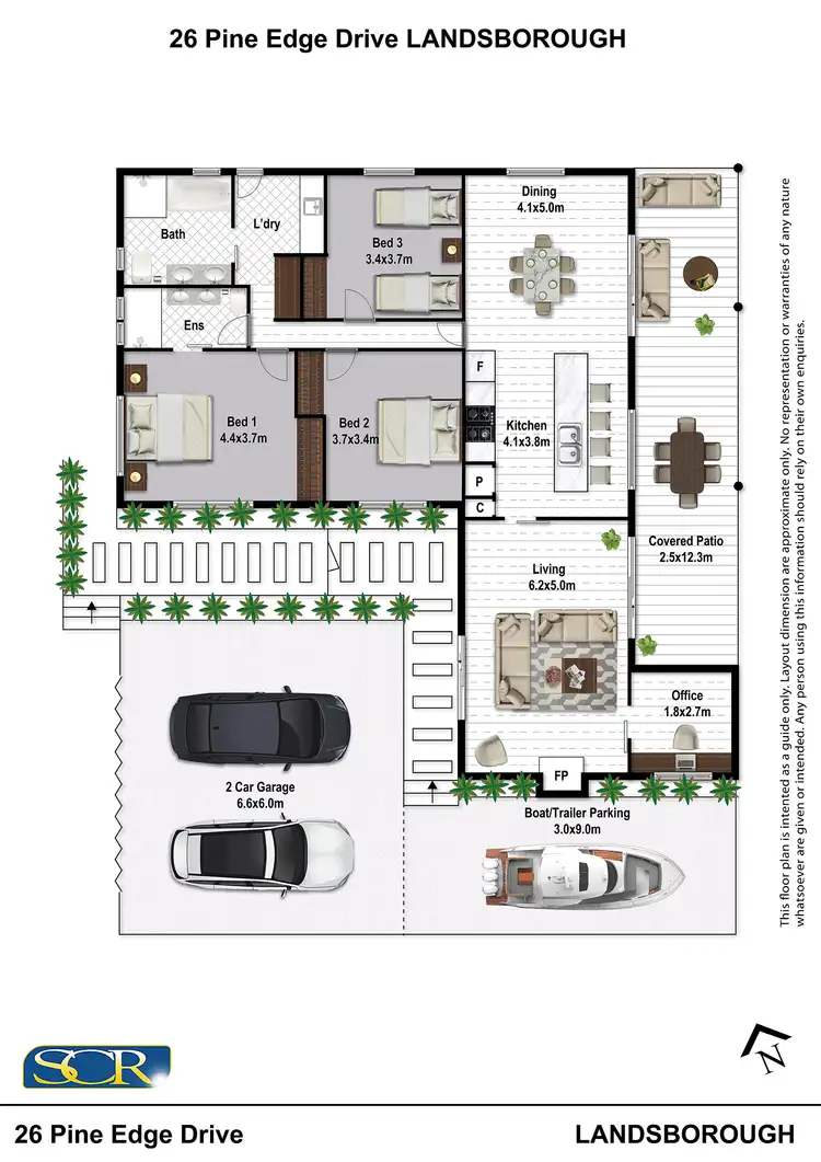 Floorplan of Homely house listing, 26 Pine Edge Drive, Landsborough QLD 4550