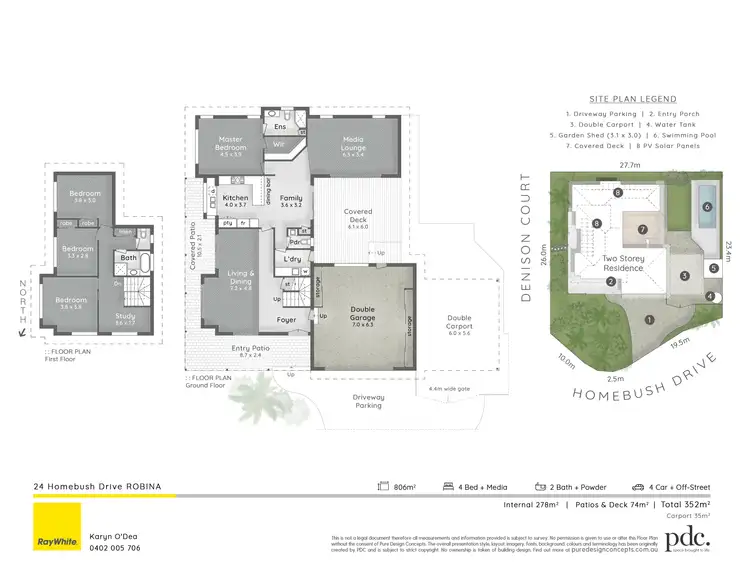 Floorplan of Homely house listing, 24 Homebush Drive, Robina QLD 4226