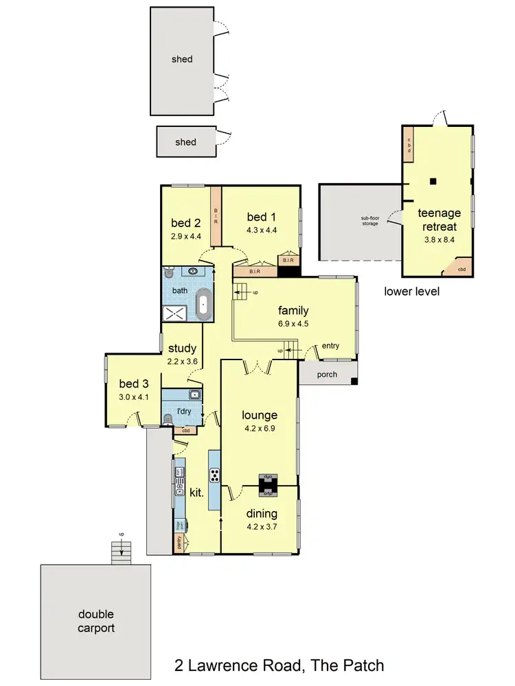 Floorplan of Homely house listing, 2 Lawrence Road, The Patch VIC 3792