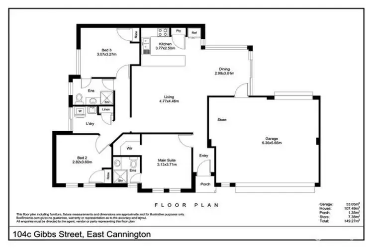 Floorplan of Homely villa listing, 104C Gibbs Street, East Cannington WA 6107