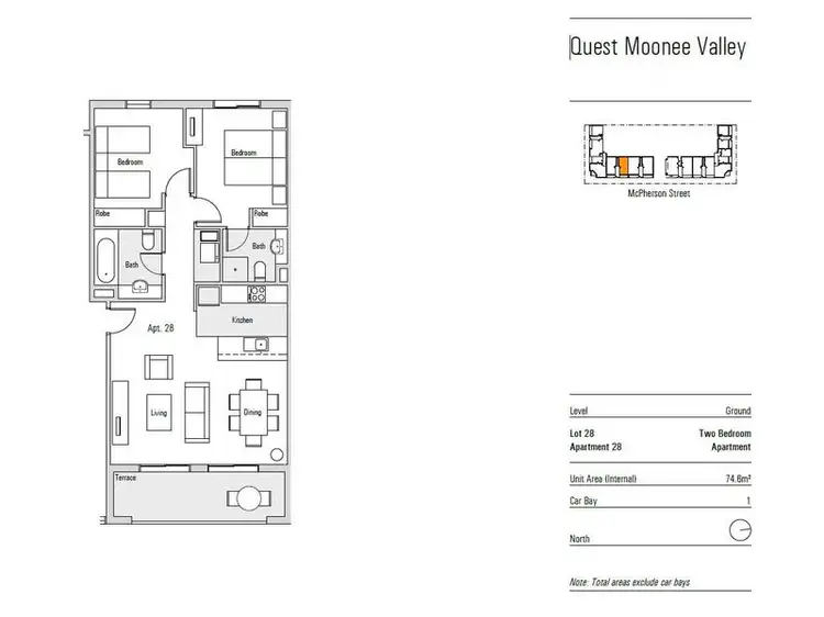Floorplan of Homely serviced apartment listing, Lot 28, 7 Feehan Avenue, Moonee Ponds VIC 3039