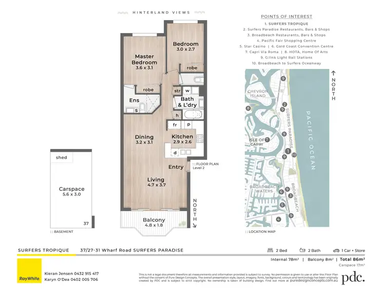 Floorplan of Homely unit listing, 37/27 Wharf Road, Surfers Paradise QLD 4217