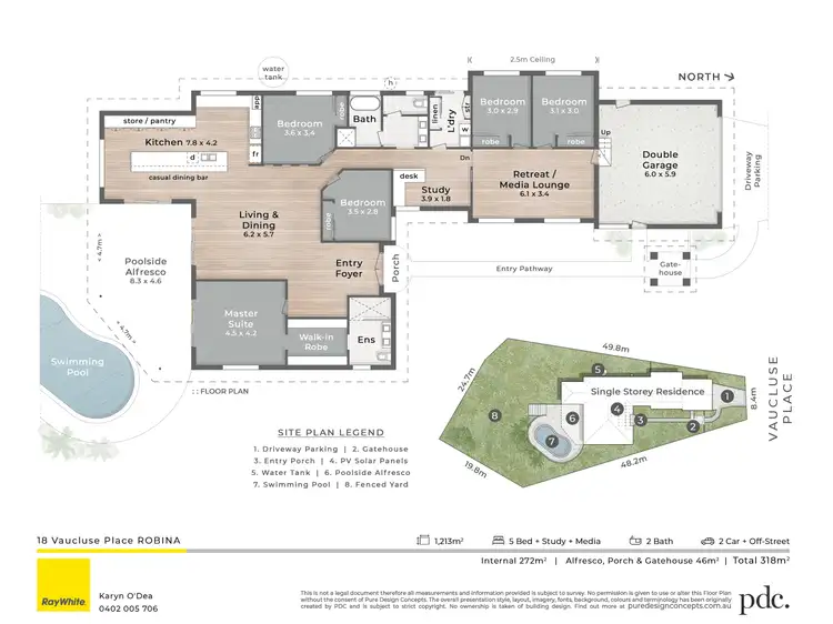 Floorplan of Homely house listing, 18 Vaucluse Place, Robina QLD 4226