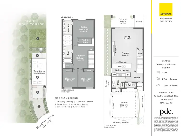Floorplan of Homely townhouse listing, 146 North Hill Drive, Robina QLD 4226