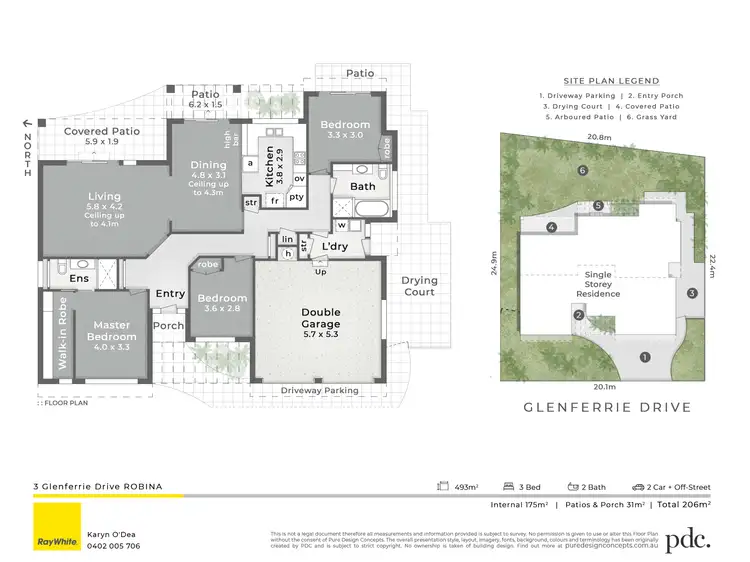 Floorplan of Homely house listing, 3 Glenferrie Drive, Robina QLD 4226