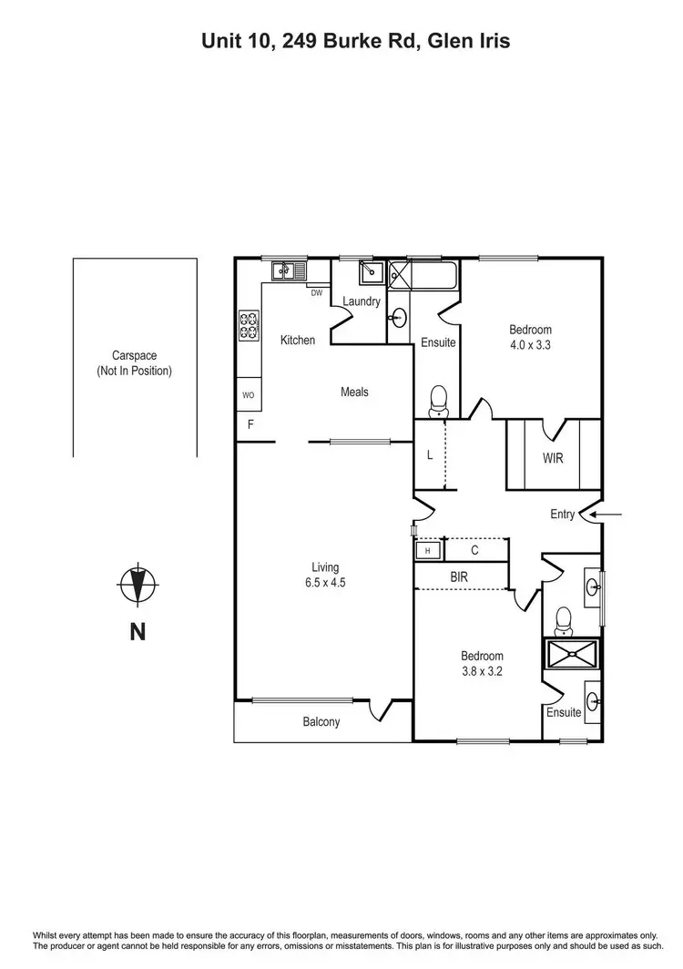 Floorplan of Homely apartment listing, 10/249 Burke Road, Glen Iris VIC 3146