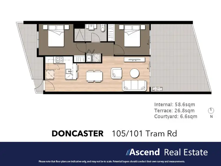 Floorplan of Homely apartment listing, 105/101 Tram Road, Doncaster VIC 3108