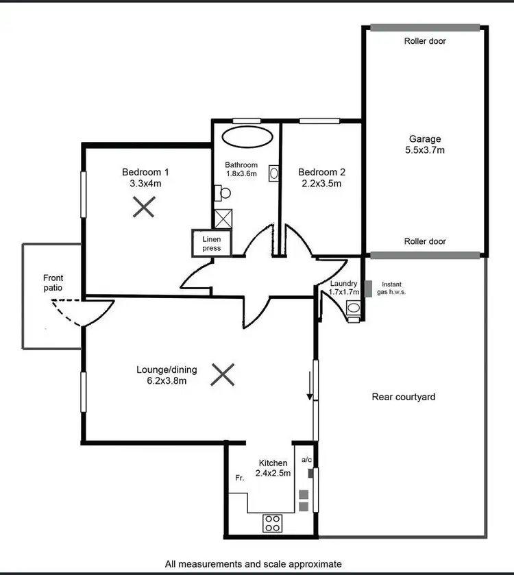 Floorplan of Homely house listing, 1/33 West Street, Ascot Park SA 5043