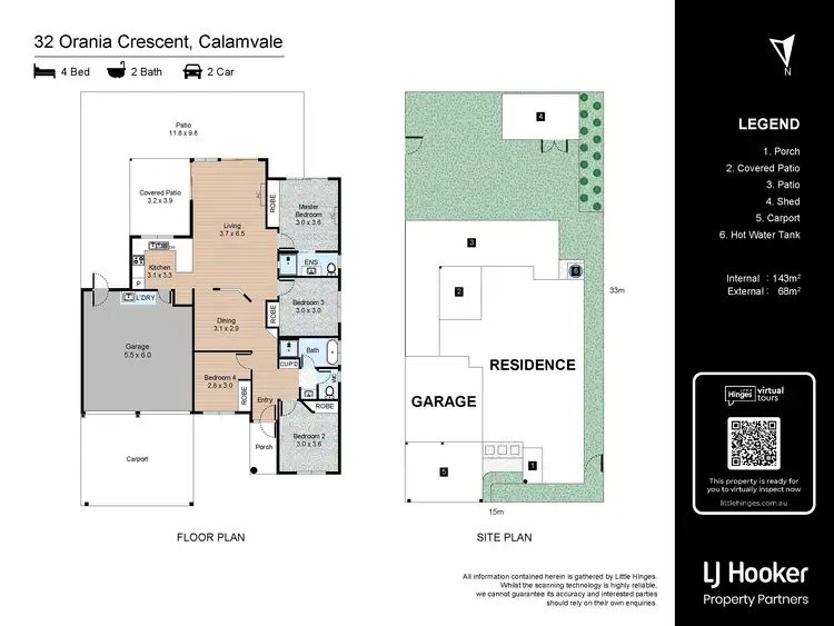 Floorplan of Homely house listing, 32 Orania Crescent, Calamvale QLD 4116
